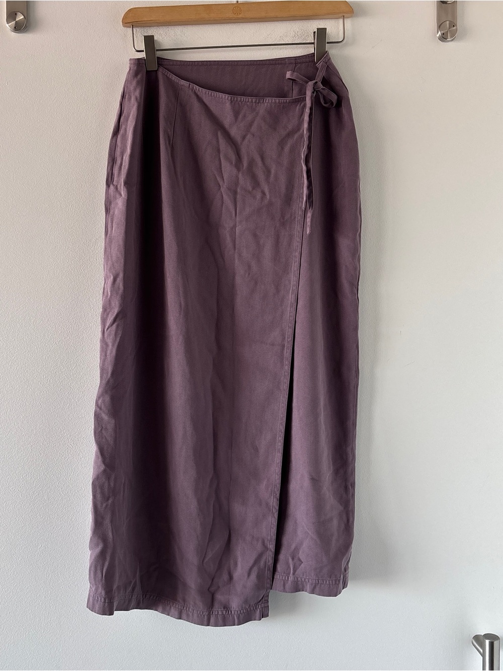 Vintage L.L. Bean Silk Midi Wrap Skirt
